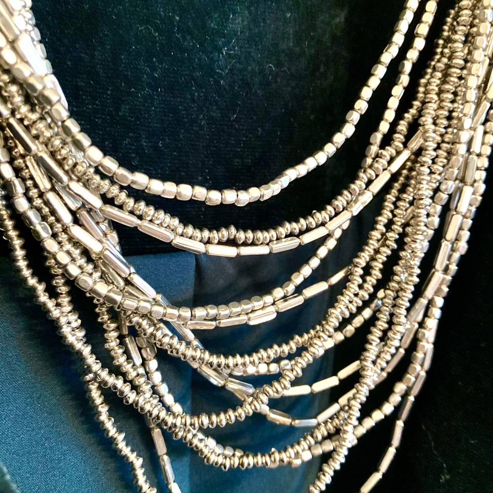 Multi-Strand Silver Necklace - Picture 2 of 9